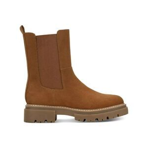 Sun + Stone Women's Boots Burklee Booties Faux Suede Shoes Brown Cognac 8.5 M